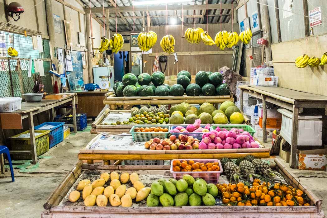 The fruit shop where we used to buy our breakfast. things to do in koh lanta
