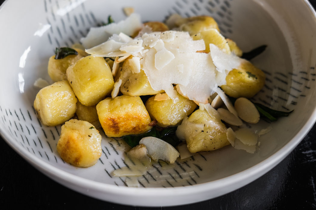 An organic vegetarian meal in a restaurant of Ubud, Bali.