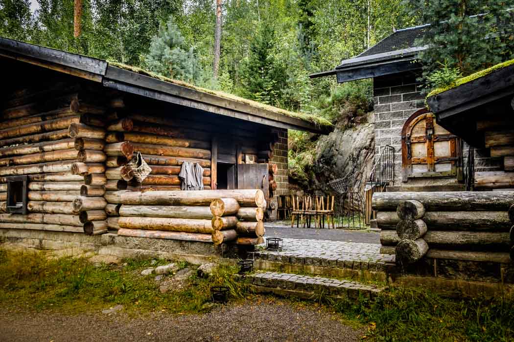 Exterior of a smoke sauna in VierumΓ€ki. Finnish sauna experience
