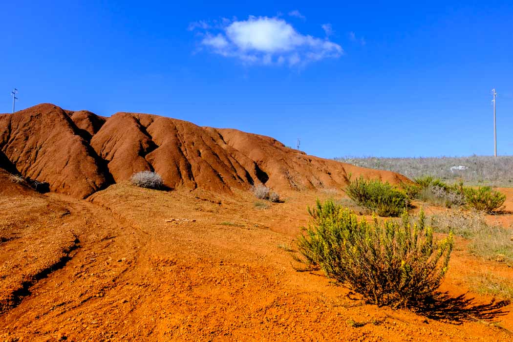Red earth of the quarry. weekend in Otranto