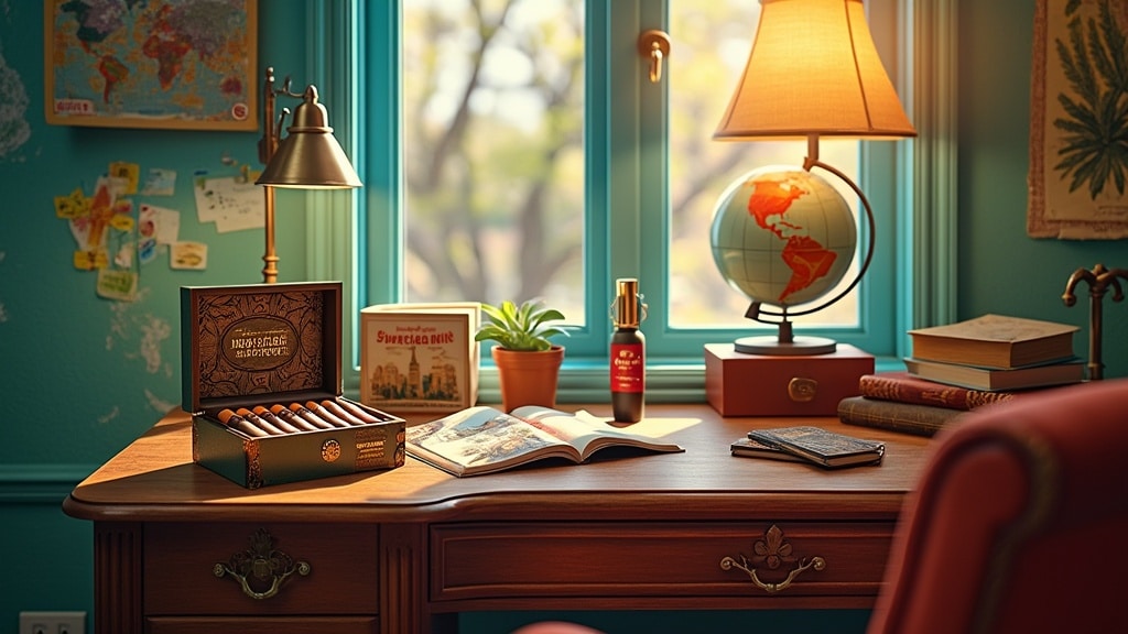 A travel nomad's desk